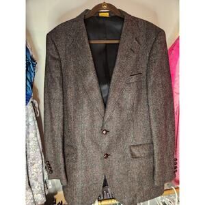 VTG ACTWU Union Made Sport Coat Mens 44R Tweed Harringbone Phillips Mens Shop‎